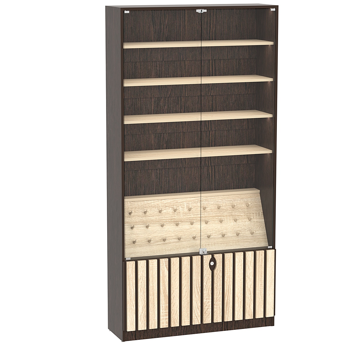 Витрина серии "Смок" №2 Дуб Венге и Дуб Сонома