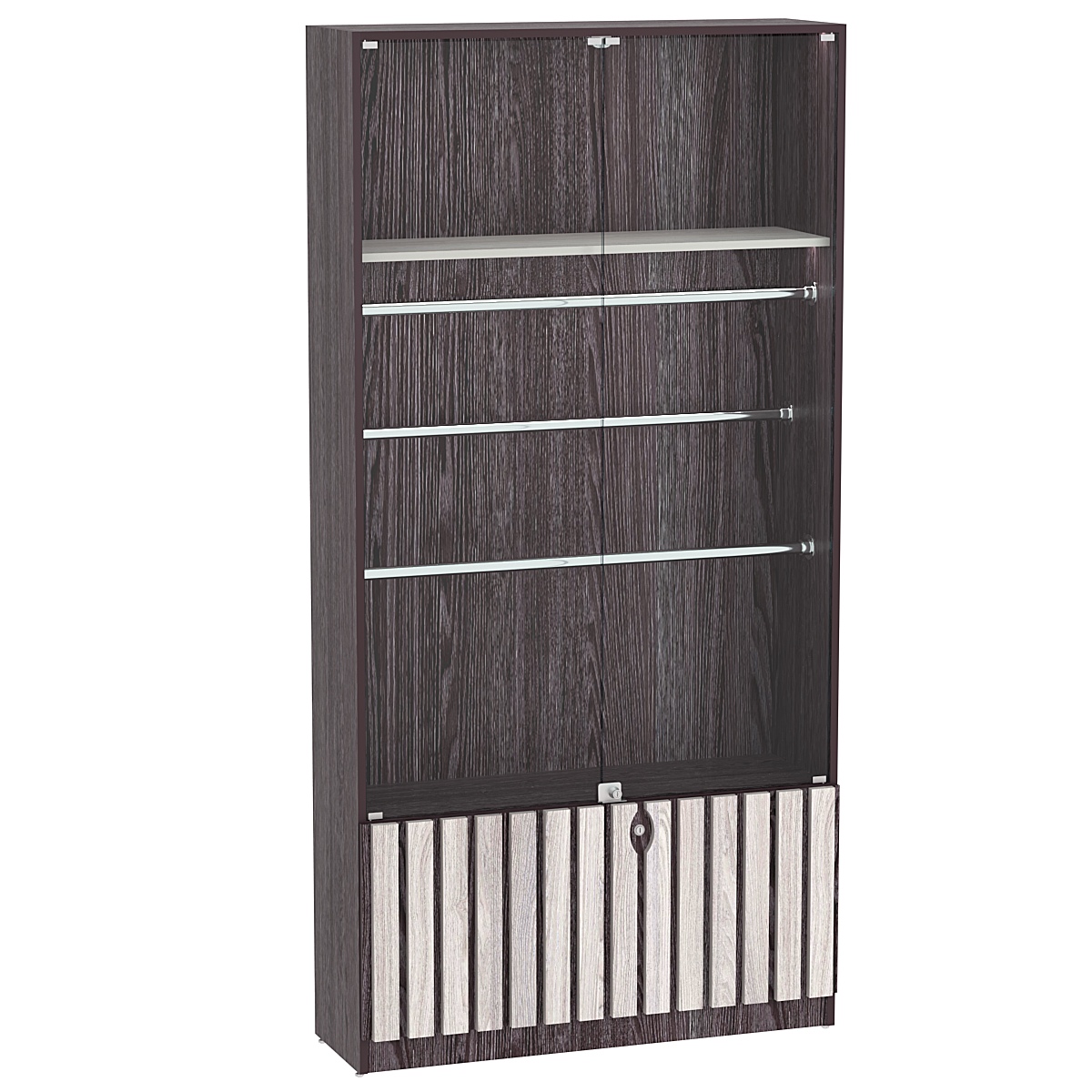 Витрина серии "Смок" №3 Ясень Анкор темный + Ясень Анкор светлый