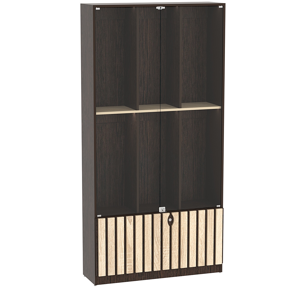 Витрина серии "Смок" №4-1000 Дуб Венге и Дуб Сонома