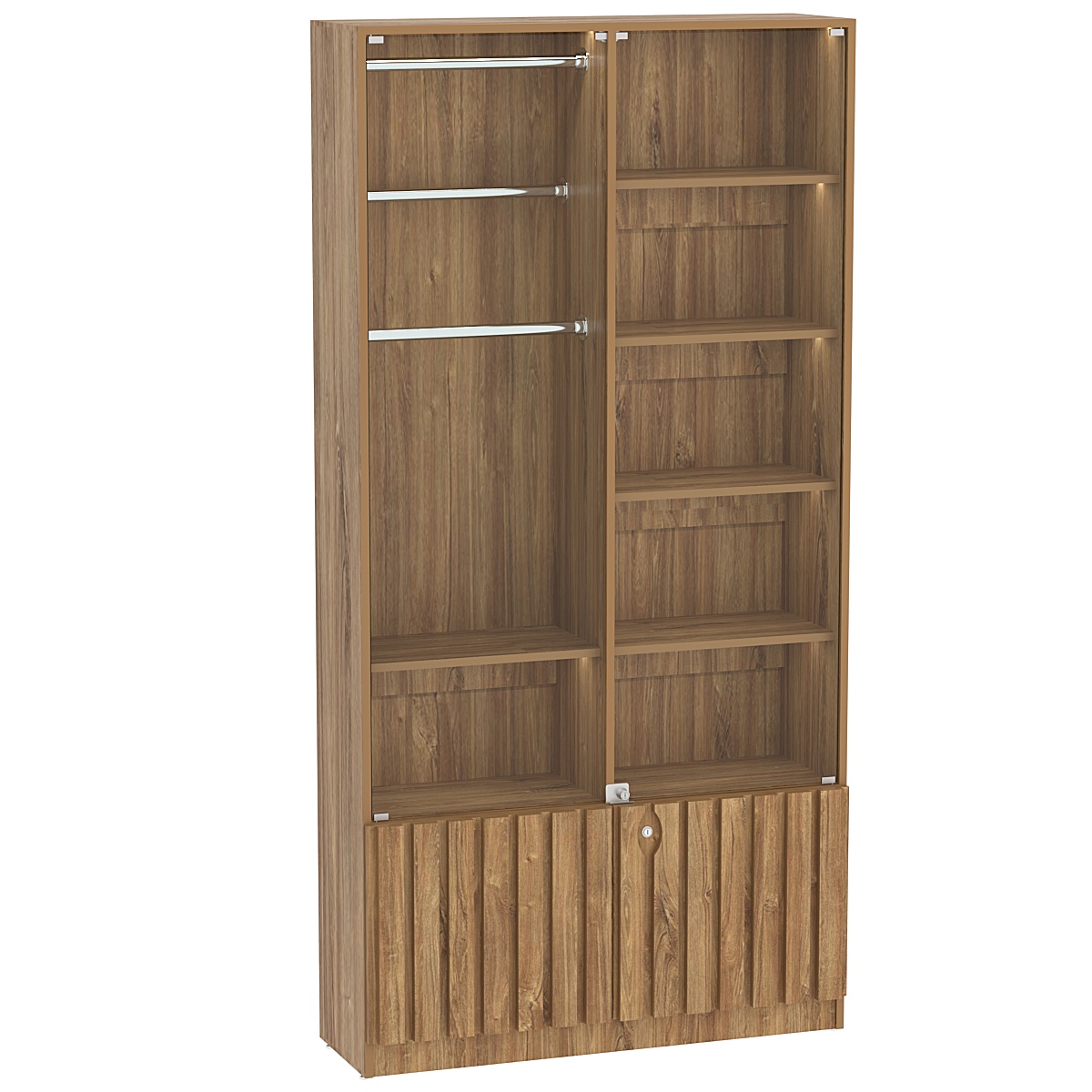 Витрина серии "Смок" №5 Дуб канзас коричневый Н1113 ST10