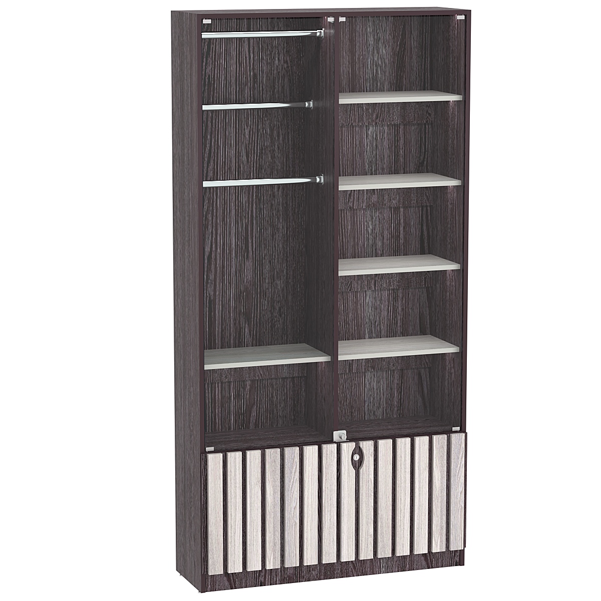 Витрина серии "Смок" №5 Ясень Анкор темный + Ясень Анкор светлый