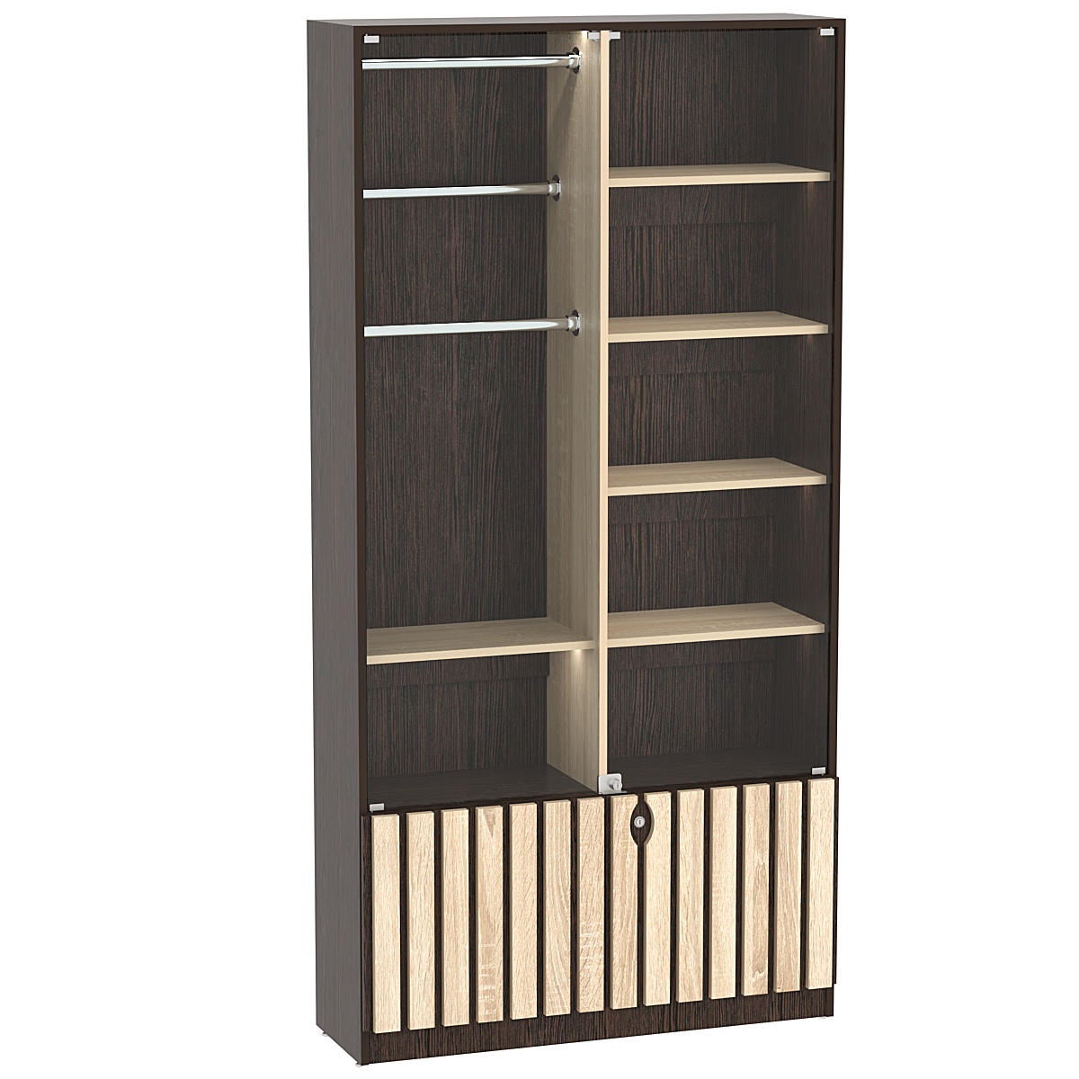 Витрина серии "Смок" №5 Дуб Венге и Дуб Сонома