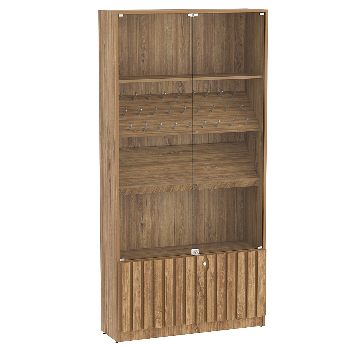 Витрина серии "Смок" №6 Дуб канзас коричневый Н1113 ST10