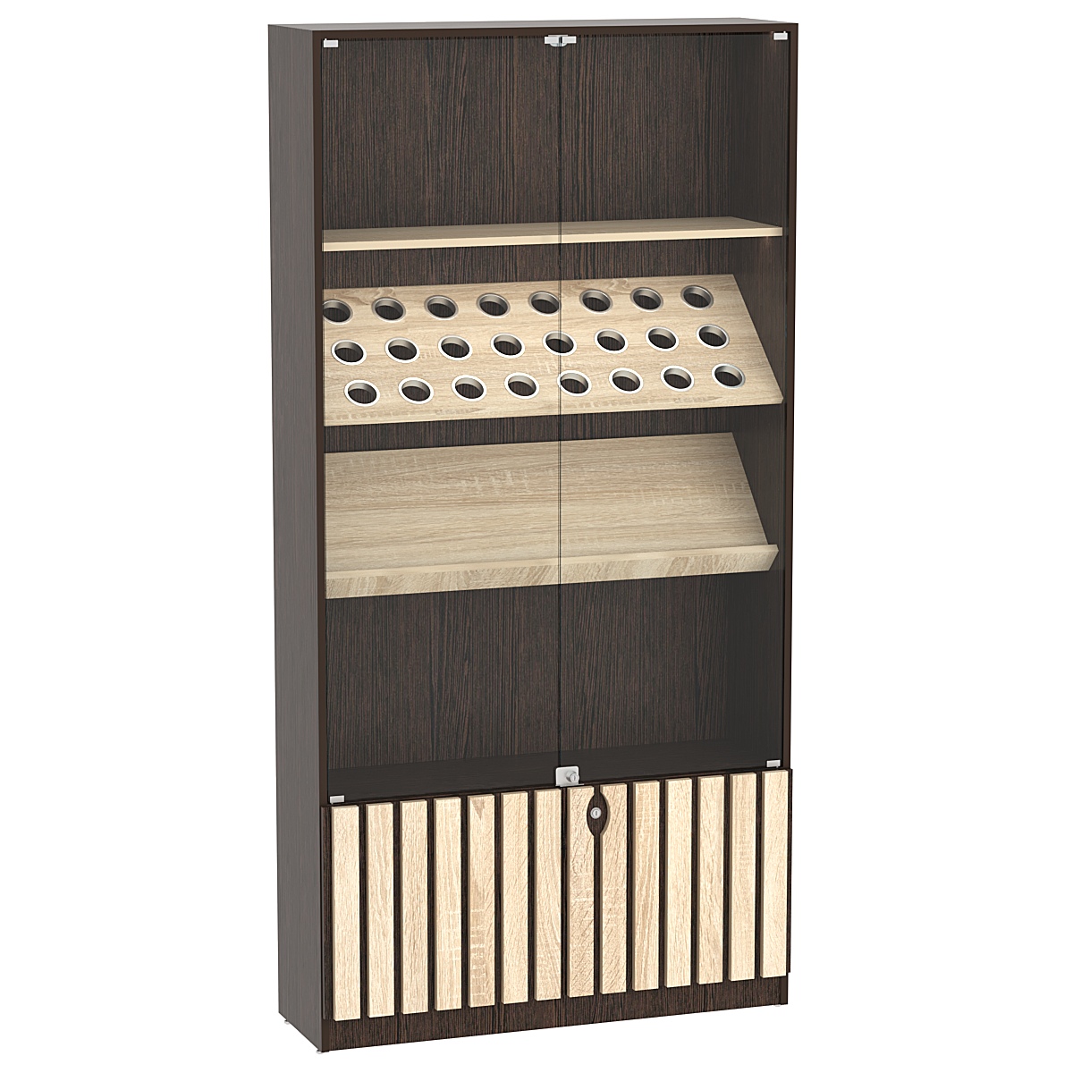 Витрина серии "Смок" №7 Дуб Венге и Дуб Сонома