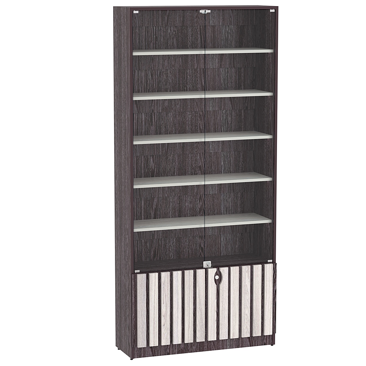 Витрина серии "Смок" №1-900 Ясень Анкор темный + Ясень Анкор светлый