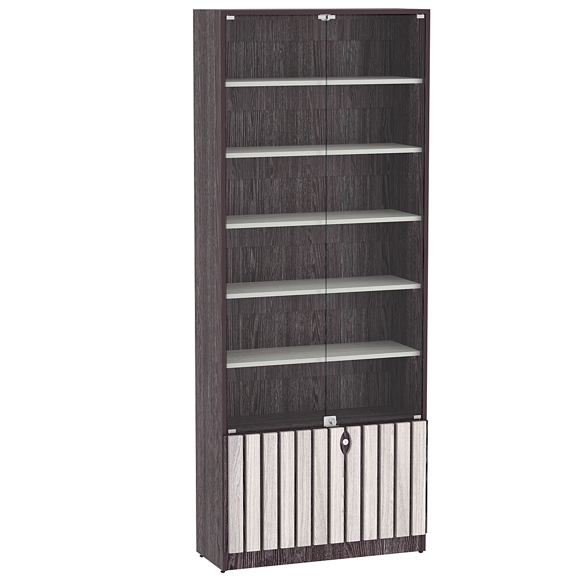 Витрина серии "Смок" №1-800 Ясень Анкор темный + Ясень Анкор светлый