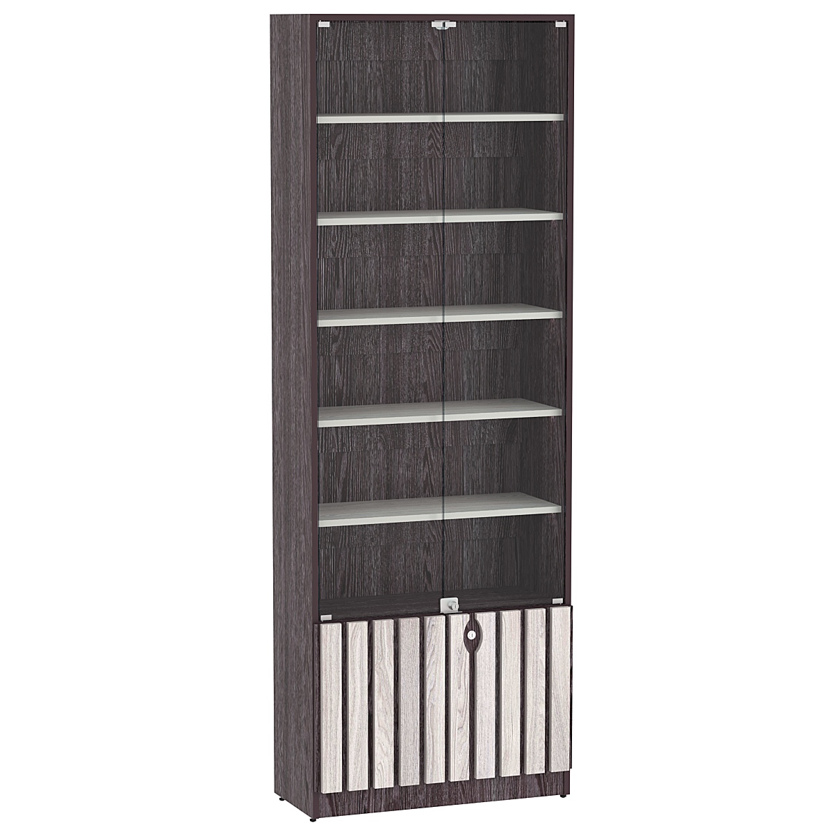 Витрина серии "Смок" №1-700 Ясень Анкор темный + Ясень Анкор светлый