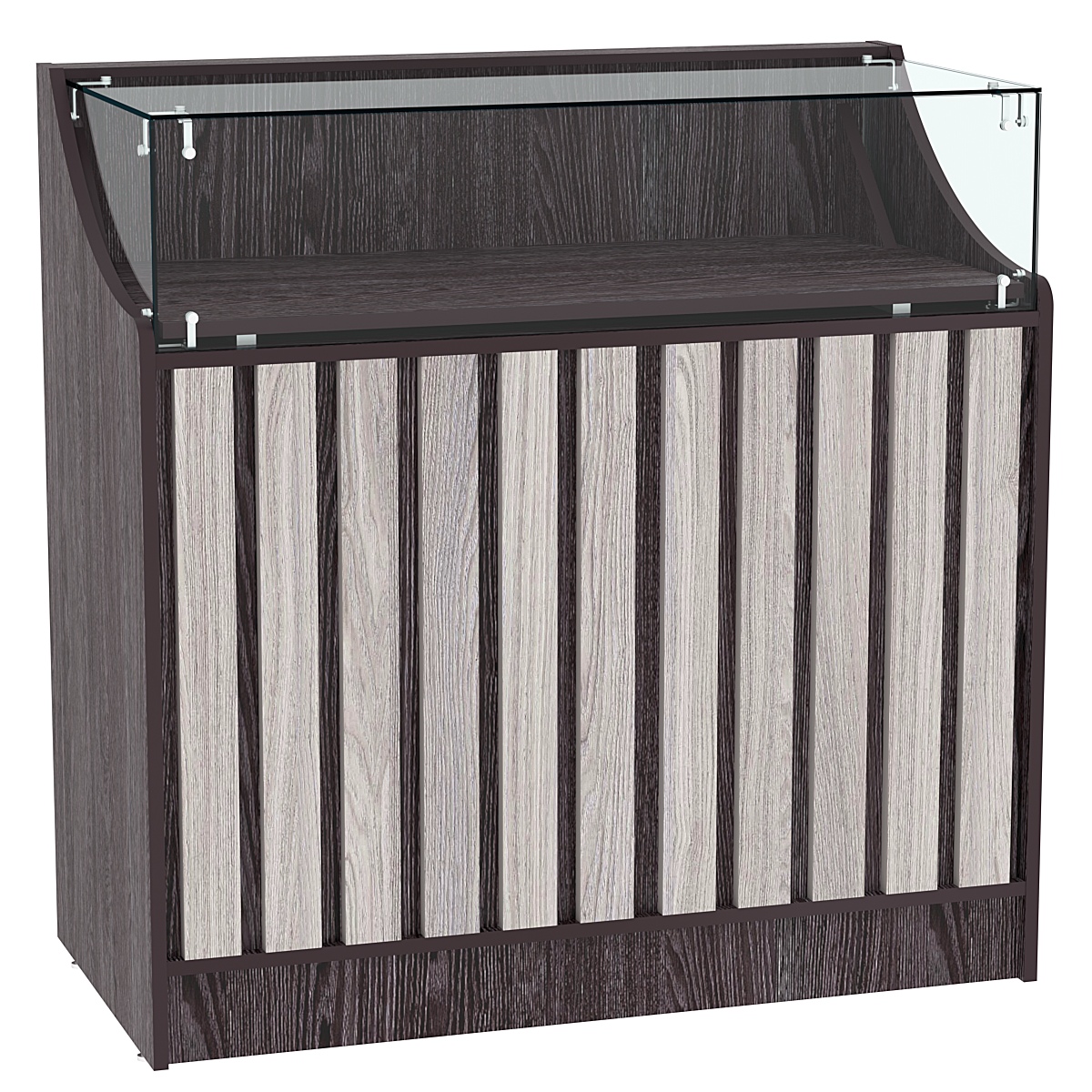 Прилавок серии "Смок" №1 Ясень Анкор темный + Ясень Анкор светлый