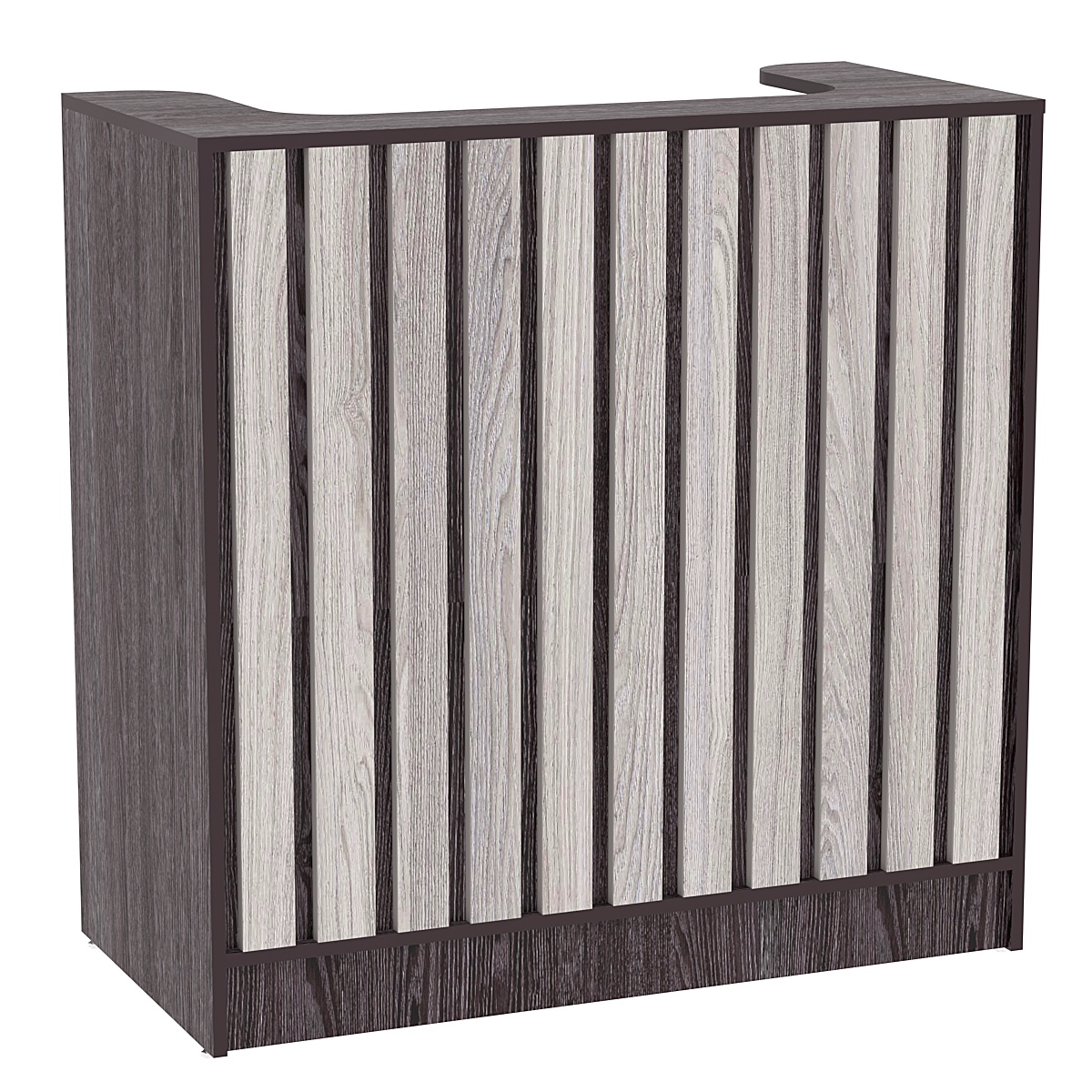 Прилавок под кассу серии "Смок" №2 Ясень Анкор темный + Ясень Анкор светлый