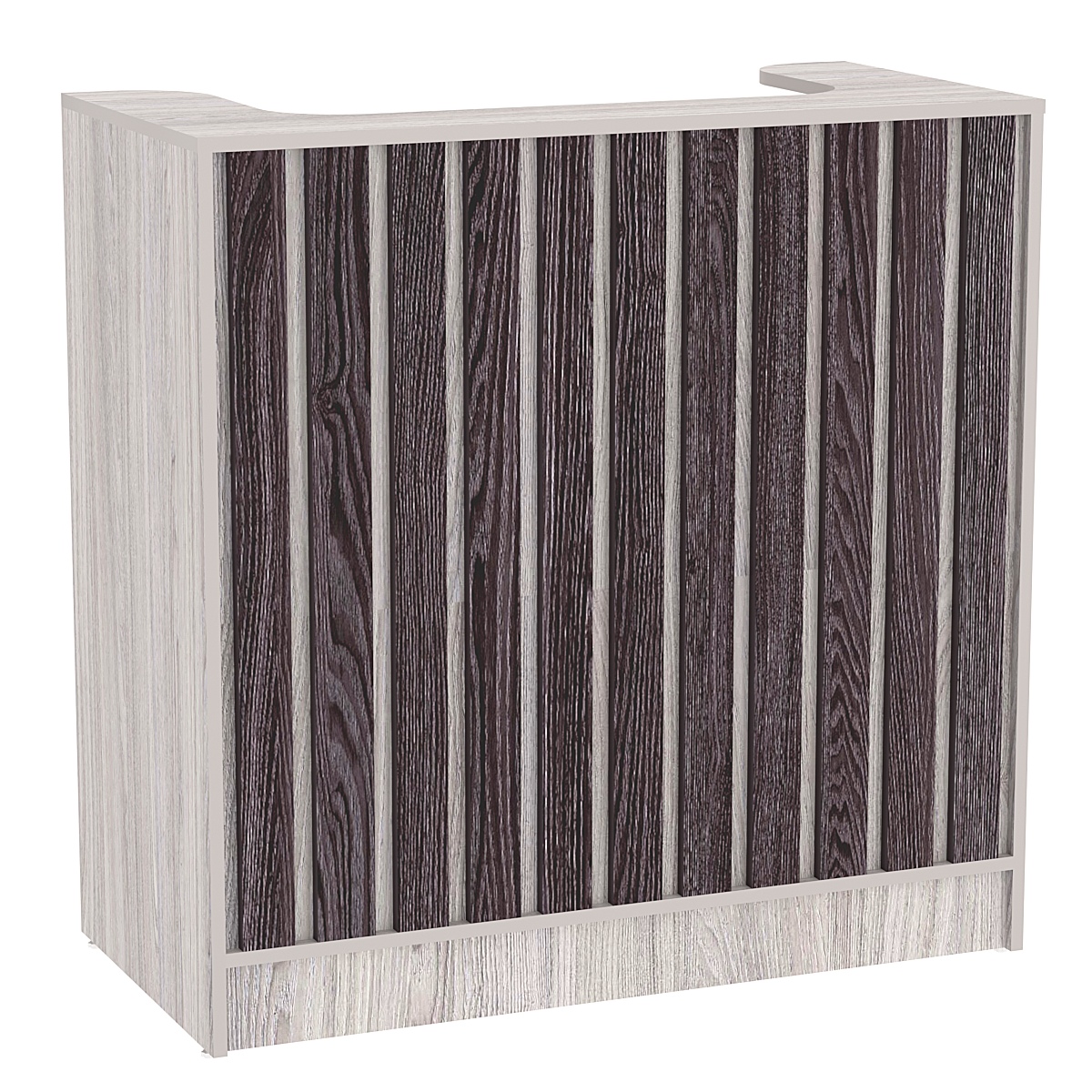 Прилавок под кассу серии "Смок" №2 Ясень Анкор светлый + Ясень Анкор темный