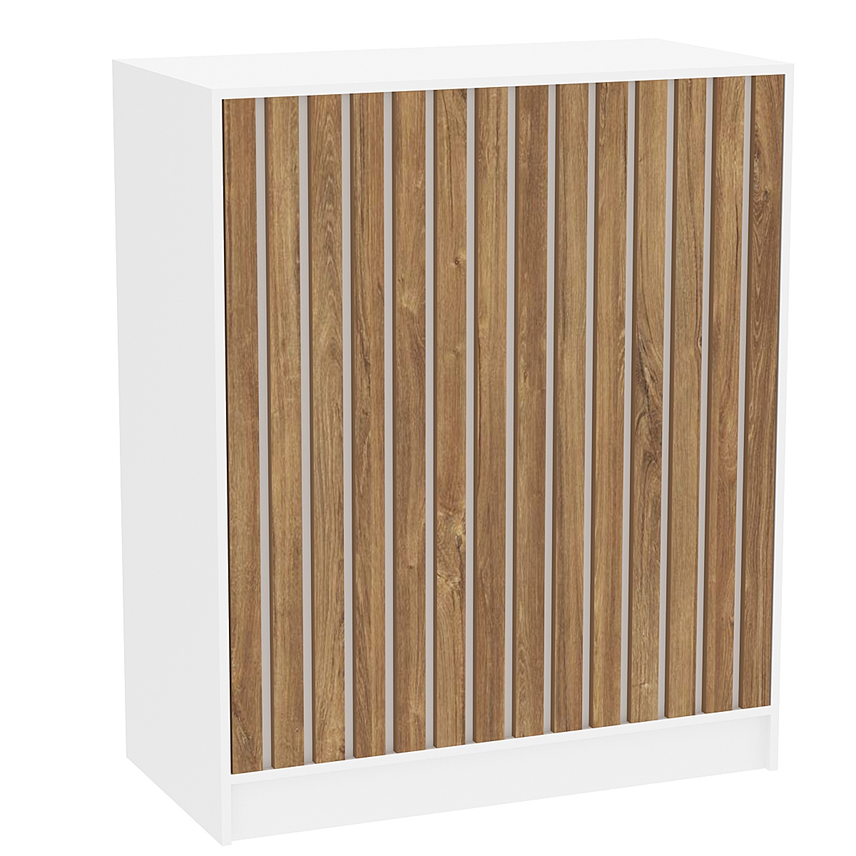 Прилавок под кассу серии "Смок" №1 Белый + Дуб Канзас коричневый