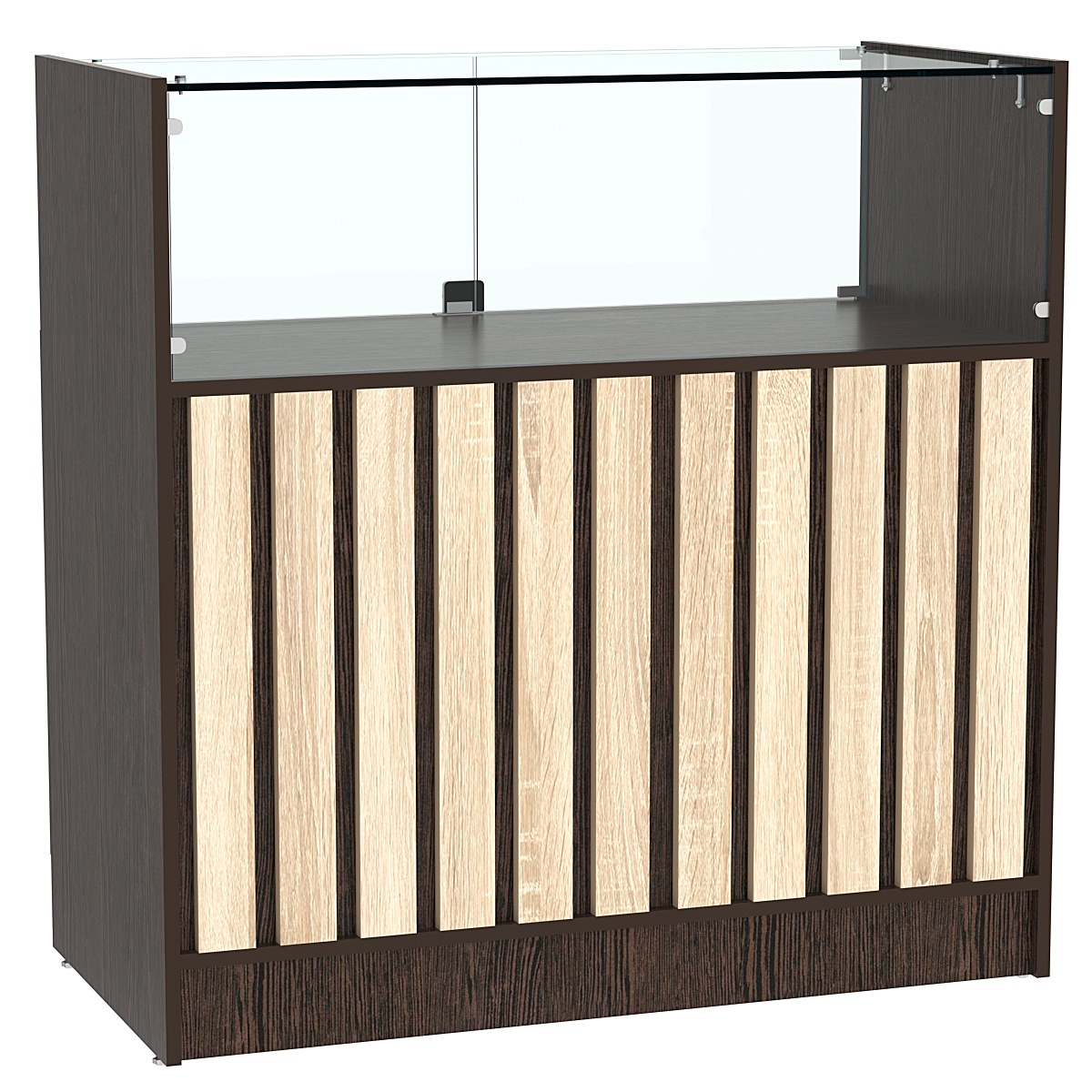 Прилавок серии "Смок" №4 Дуб Венге и Дуб Сонома