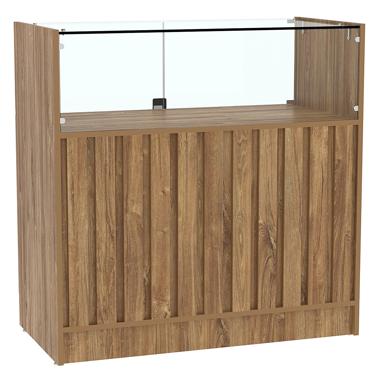 Прилавок серии "Смок" №4 Дуб канзас коричневый Н1113 ST10