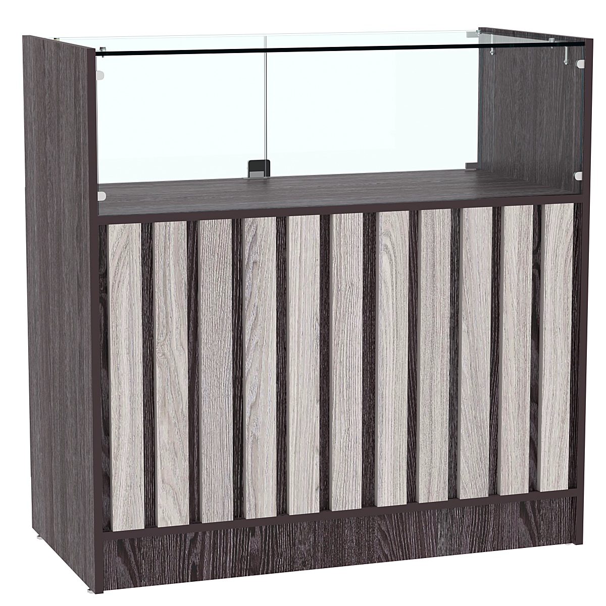 Прилавок серии "Смок" №4 Ясень Анкор темный + Ясень Анкор светлый