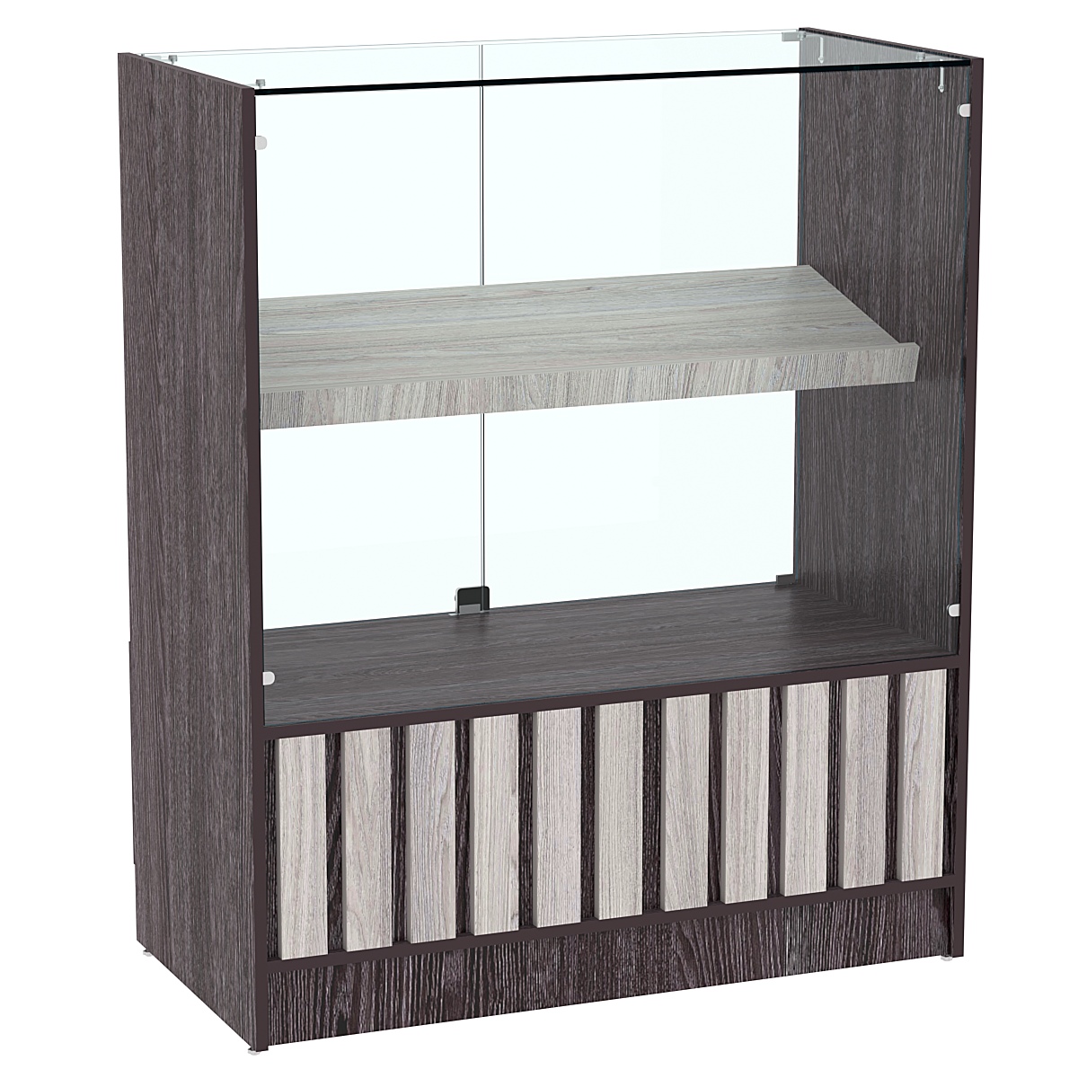 Прилавок серии "Смок" №6 Ясень Анкор темный + Ясень Анкор светлый