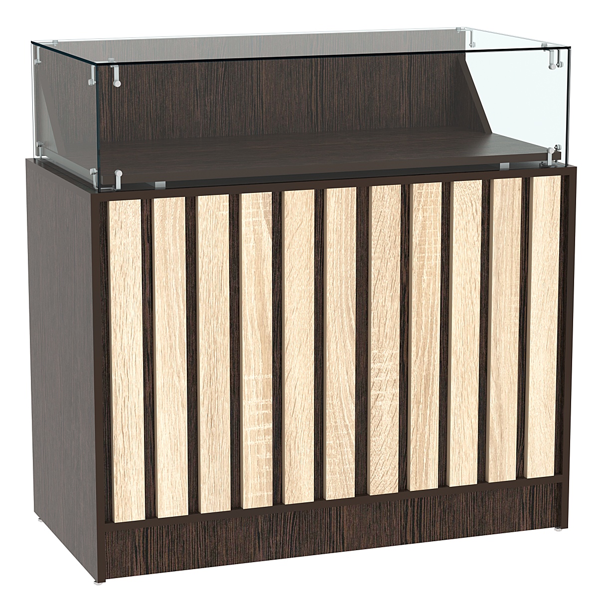 Прилавок серии "Смок" №5 Дуб Венге и Дуб Сонома