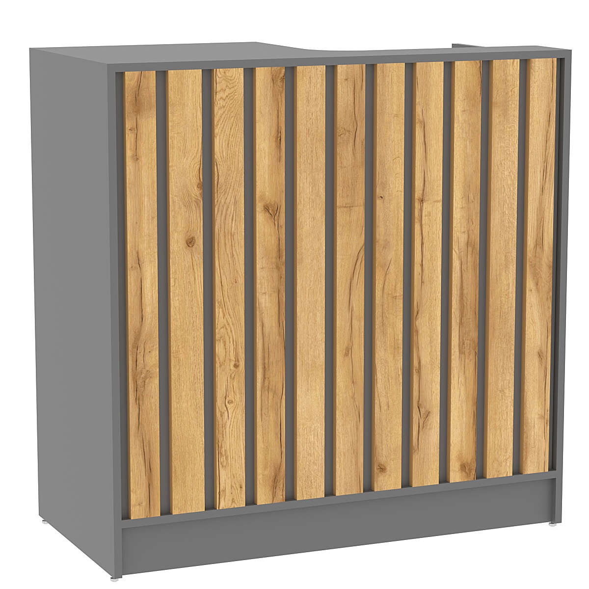 Прилавок под кассу серии "Смок" №3 Темно-Серый  + Дуб Золотистый