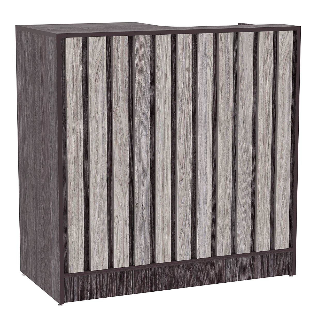 Прилавок под кассу серии "Смок" №3 Ясень Анкор темный + Ясень Анкор светлый