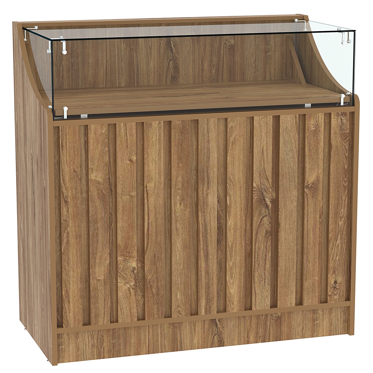 Прилавок серии "Смок" №2 Дуб канзас коричневый Н1113 ST10