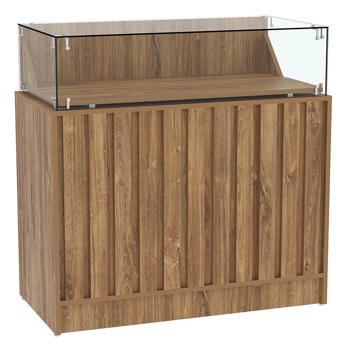 Прилавок серии "Смок" №7 Дуб канзас коричневый Н1113 ST10