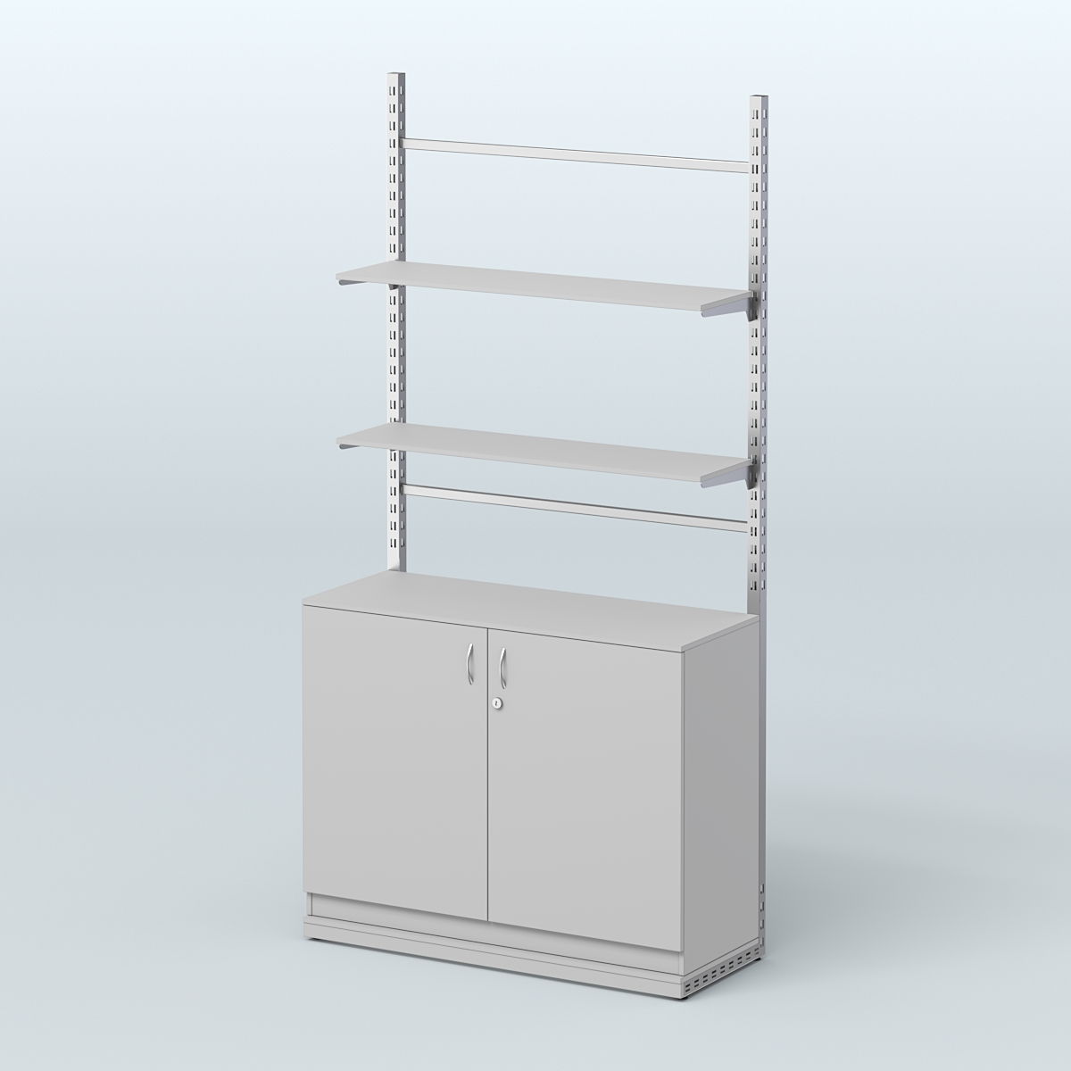 Система ЭЛЕГАНТ №8 без ДСП с тумбой T23 (1200 мм) Серый