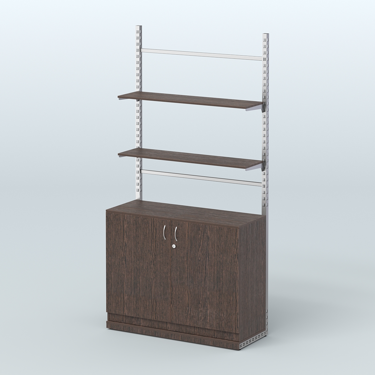 Система ЭЛЕГАНТ №8 без ДСП с тумбой T23 (1200 мм) Дуб Венге