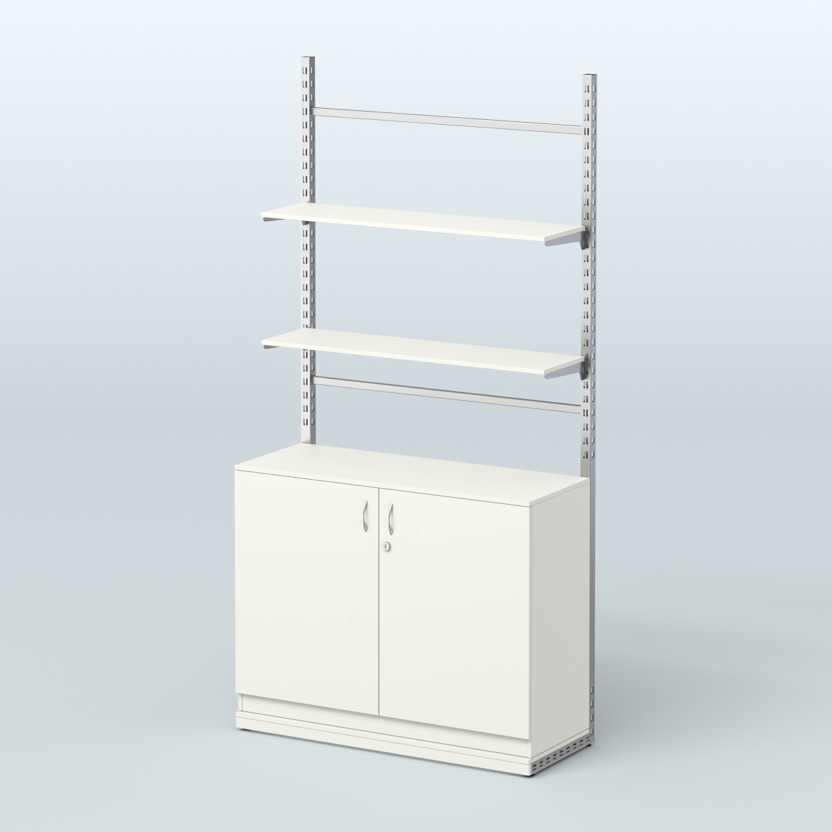 Система ЭЛЕГАНТ №8 без ДСП с тумбой T23 (1200 мм) Белый