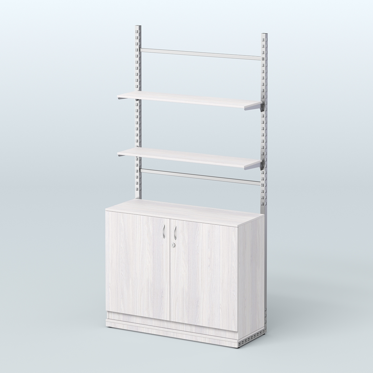 Система ЭЛЕГАНТ №8 без ДСП с тумбой T23 (1200 мм) Ясень Анкор светлый