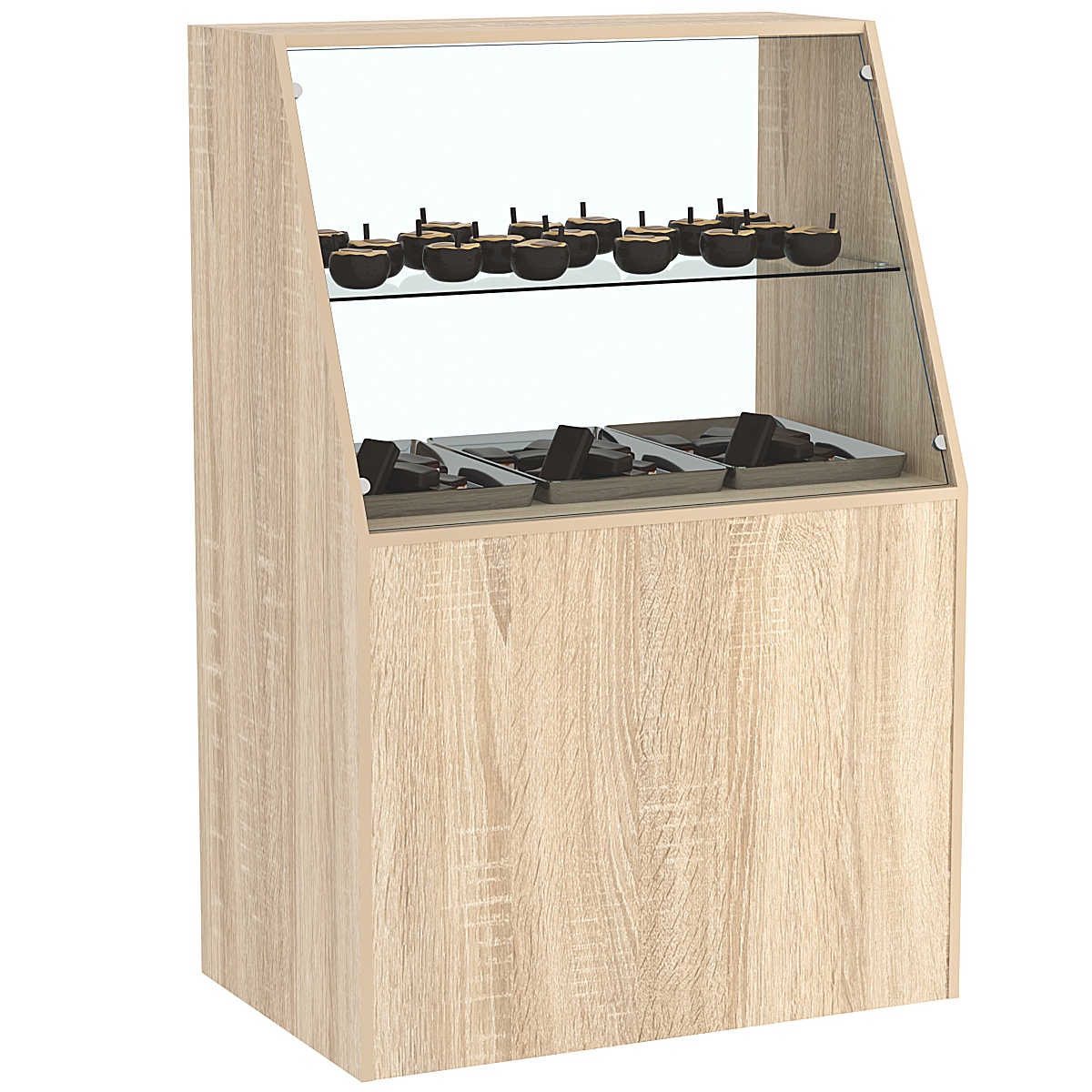 Прилавок для конфет и орехов №1-СП Дуб Сонома