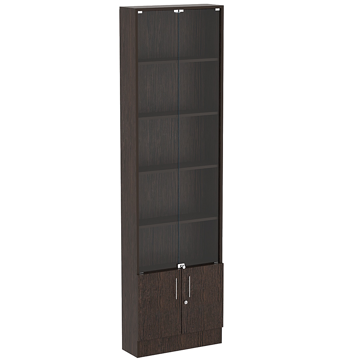 Торговая витрина Level №3-4п с  4-мя полками из ДСП 200х600мм Дуб Венге