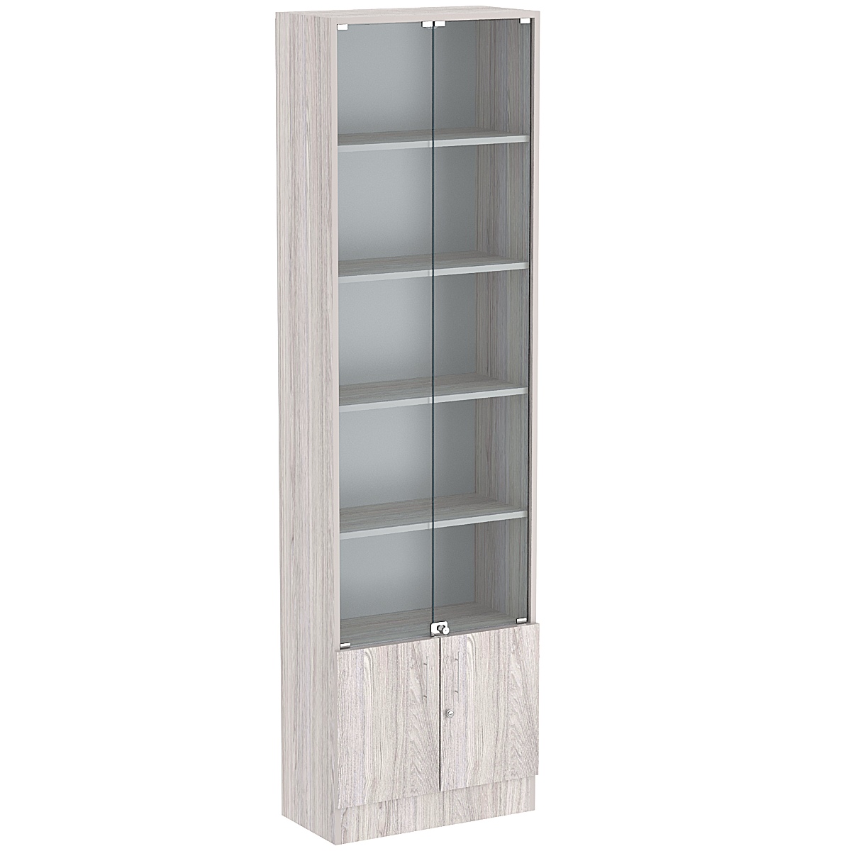 Торговая витрина Level №5-4п с  4-мя полками из ДСП 300х600мм Ясень Анкор светлый - U31104