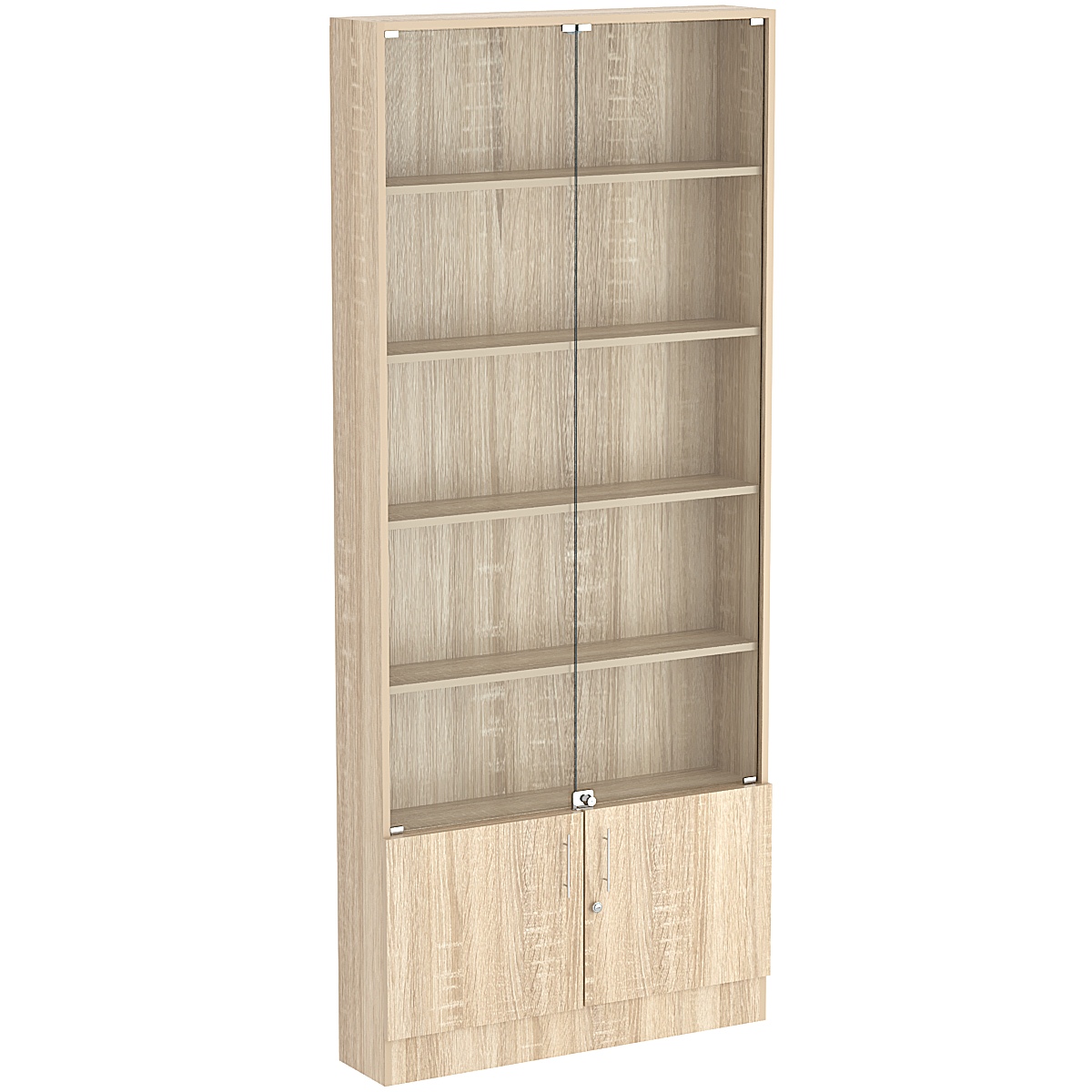 Торговая витрина Level №10-4п с 4-мя полками из ДСП 200х900мм Дуб Сонома