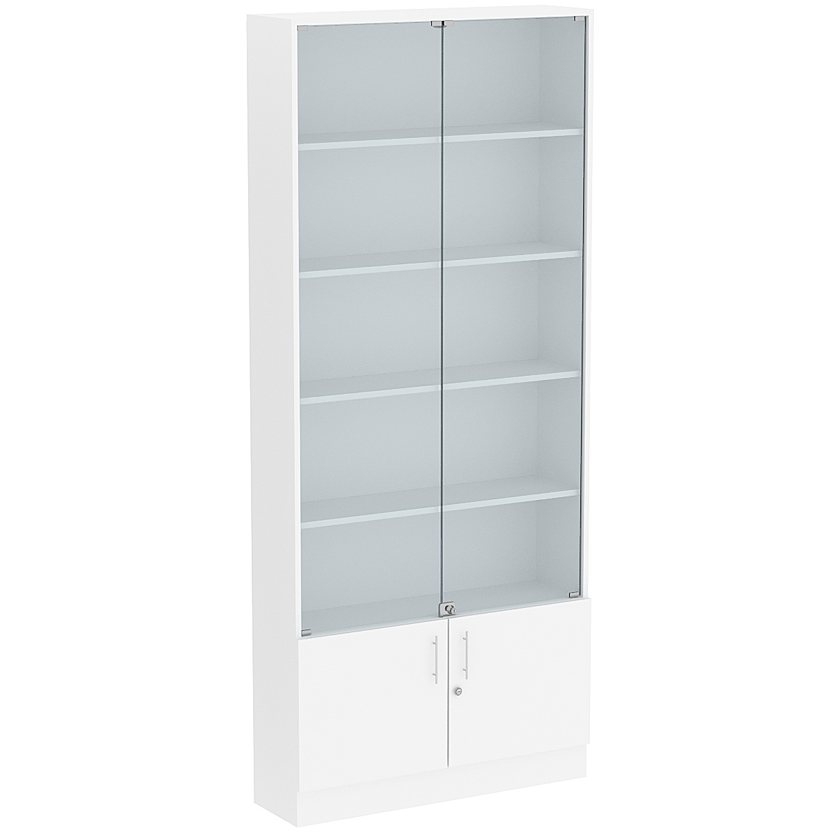 Торговая витрина Level №11-4п с 4-мя полками из ДСП 250х900мм Белый