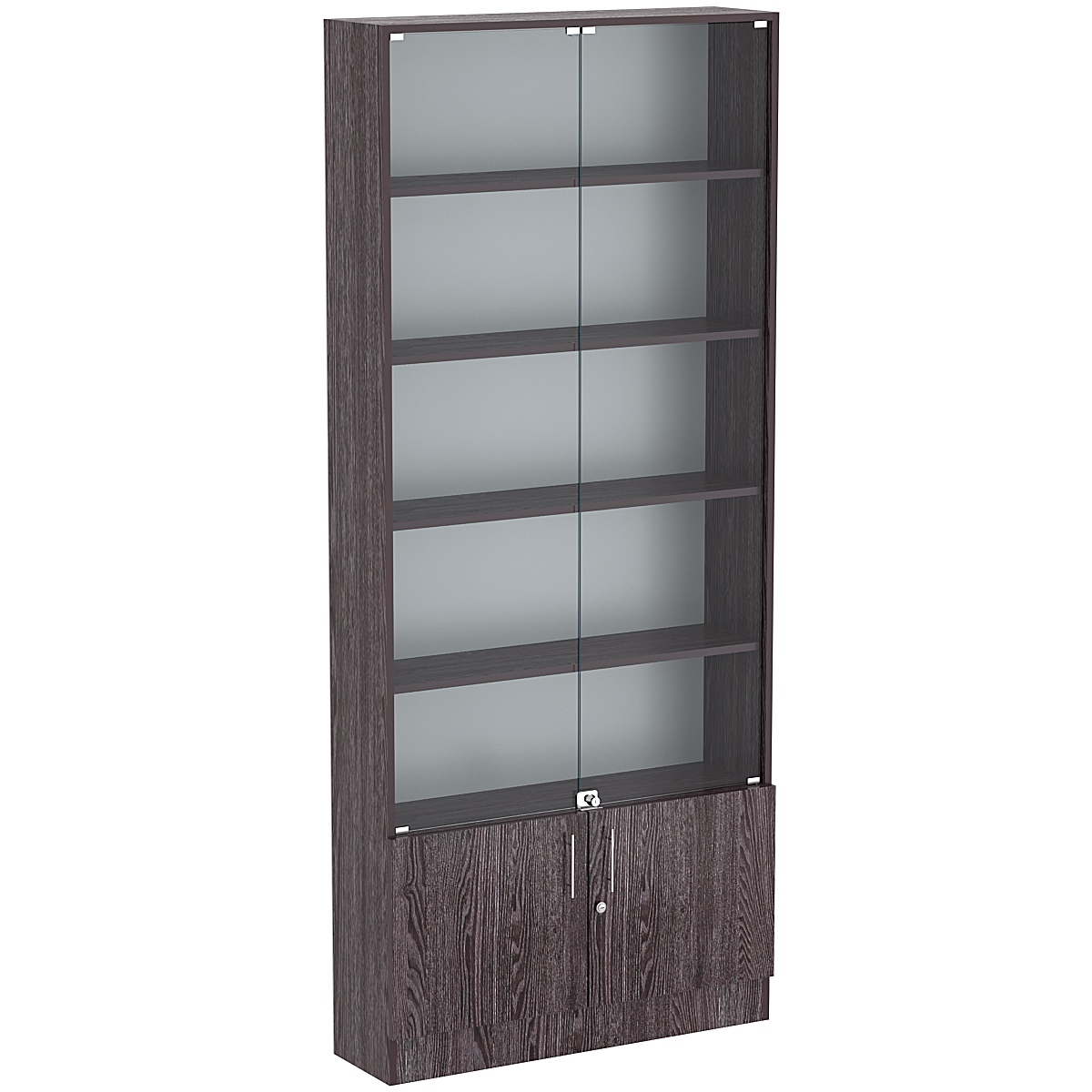 Торговая витрина Level №11-4п с 4-мя полками из ДСП 250х900мм Ясень Анкор темный - U31105