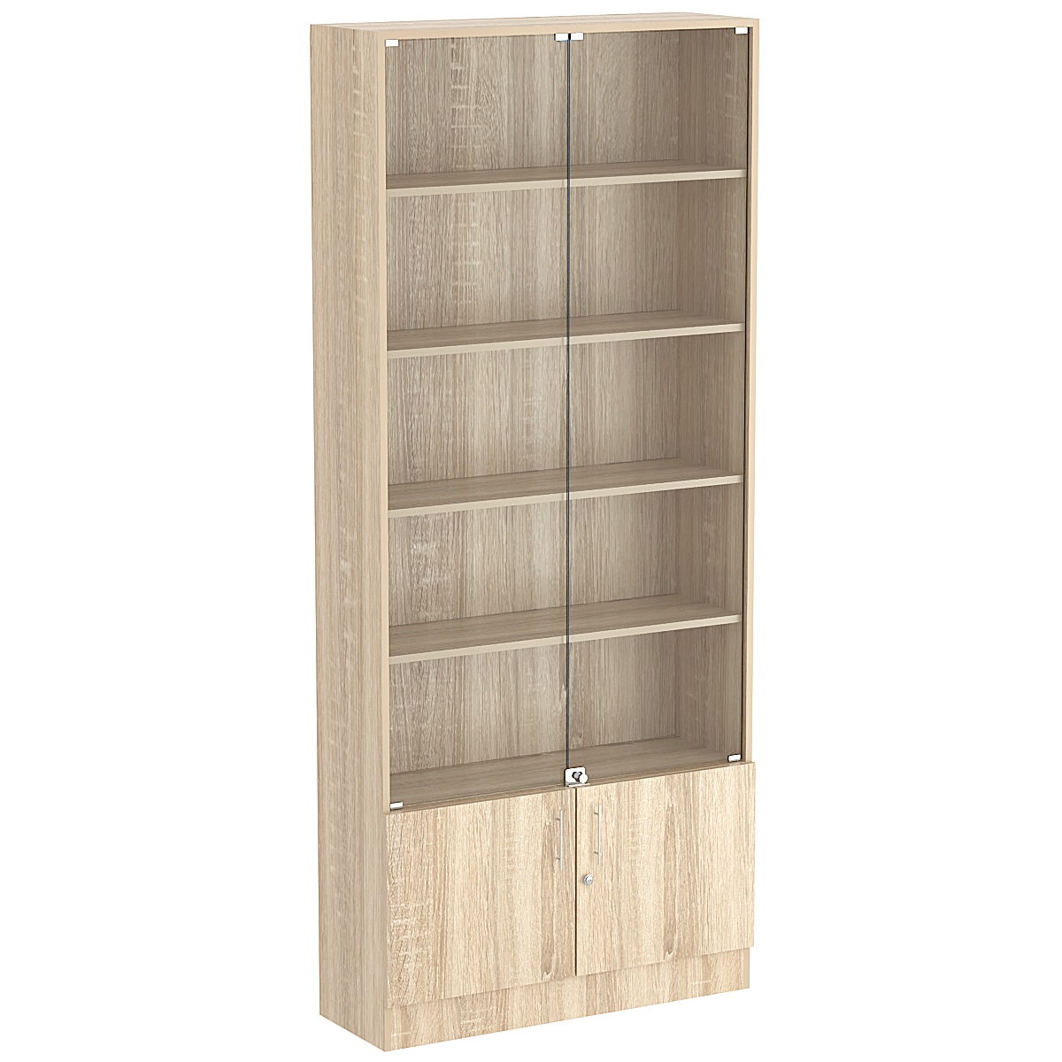 Торговая витрина Level №12-4п с 4-мя полками из ДСП 300х900мм Дуб Сонома