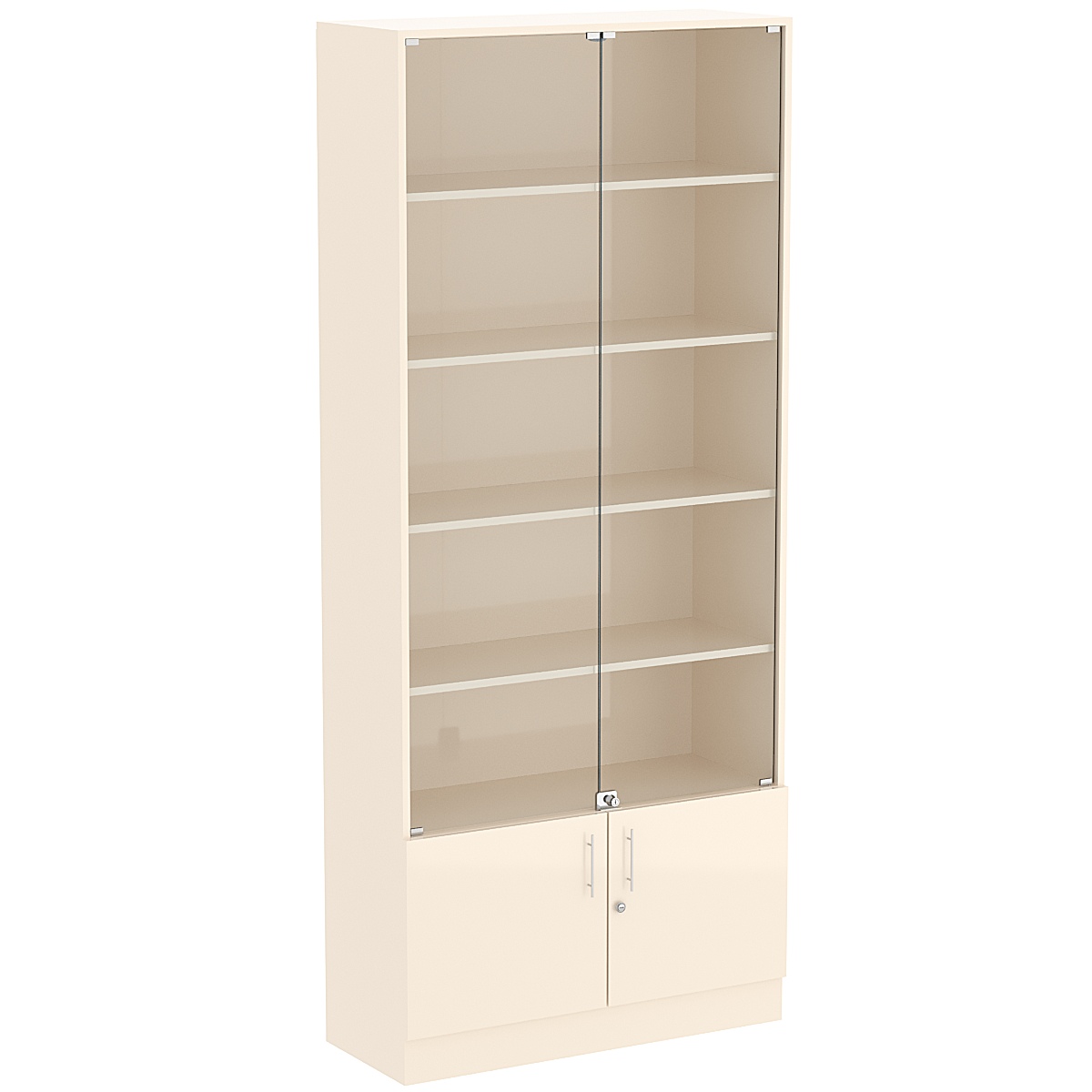 Торговая витрина Level №13-4п с 4-мя полками из ДСП 350х900мм Крем Вайс