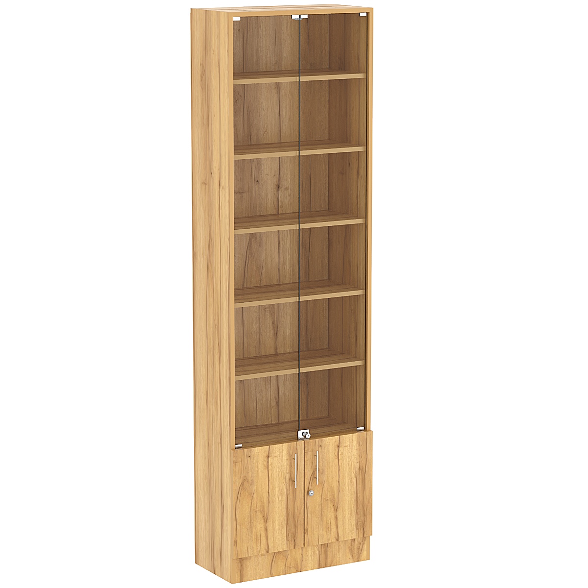 Торговая витрина Level №6-5п с 5-ю полками из ДСП 300х600мм Дуб Золотистый