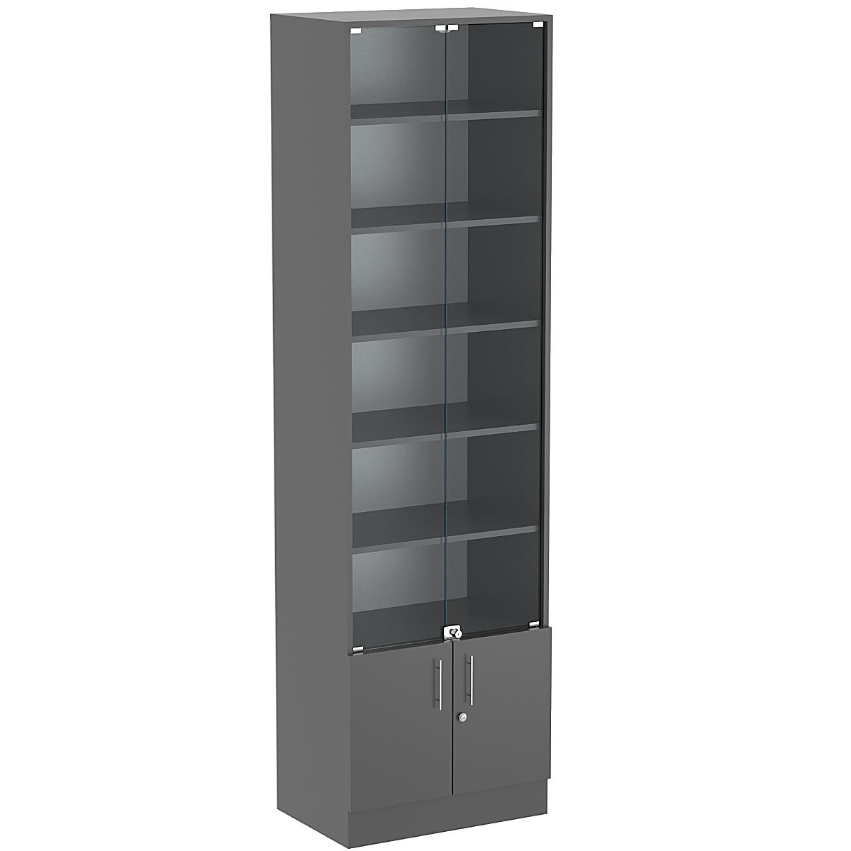 Торговая витрина Level №7-5п с 5-ю полками из ДСП 400х600мм Темно-Серый