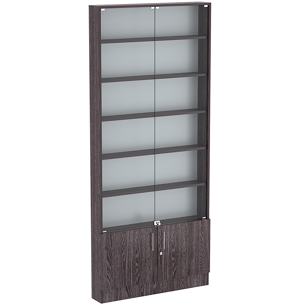 Торговая витрина Level №9-5п с 5-ю полками из ДСП 150х900мм Ясень Анкор темный - U31105