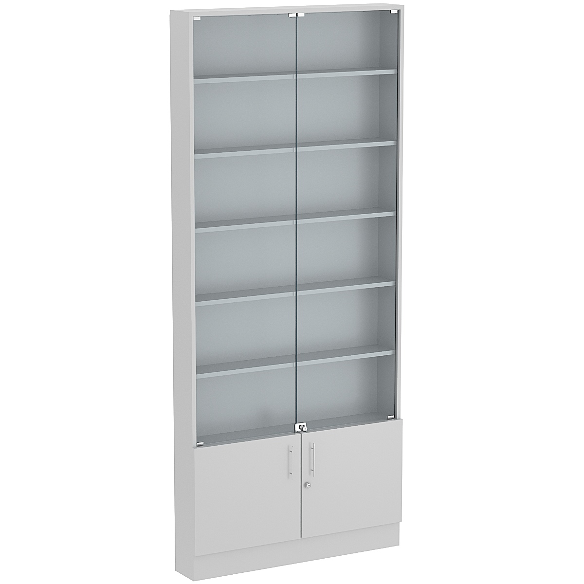 Торговая витрина Level №9-5п с 5-ю полками из ДСП 150х900мм Серый