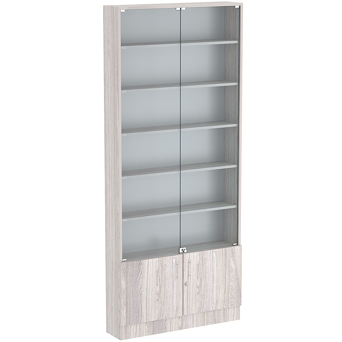 Торговая витрина Level №10-5п с 5-ю полками из ДСП 200х900мм Ясень Анкор светлый - U31104