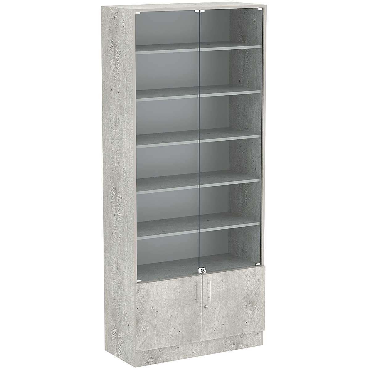 Торговая витрина Level №14-5п с 5-ю полками из ДСП 400х900мм Метрополитан Грей