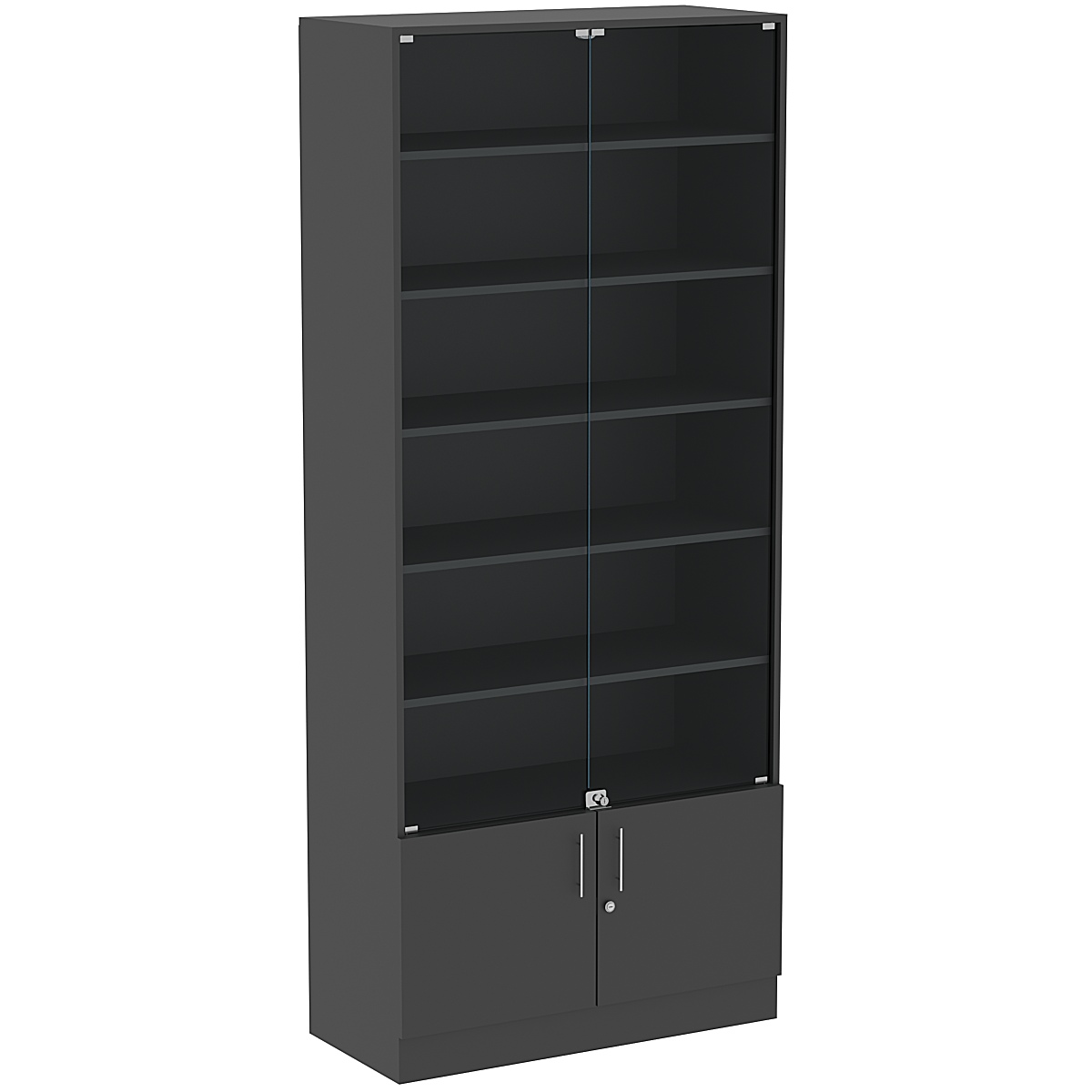 Торговая витрина Level №14-5п с 5-ю полками из ДСП 400х900мм Черный