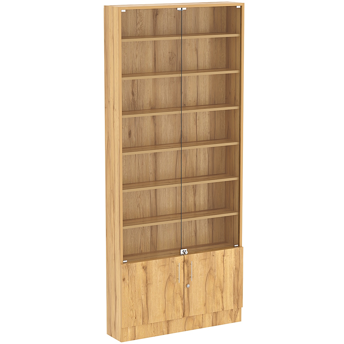 Торговая витрина Level №10-6п с 6-ю полками из ДСП 200х900мм Дуб Золотистый