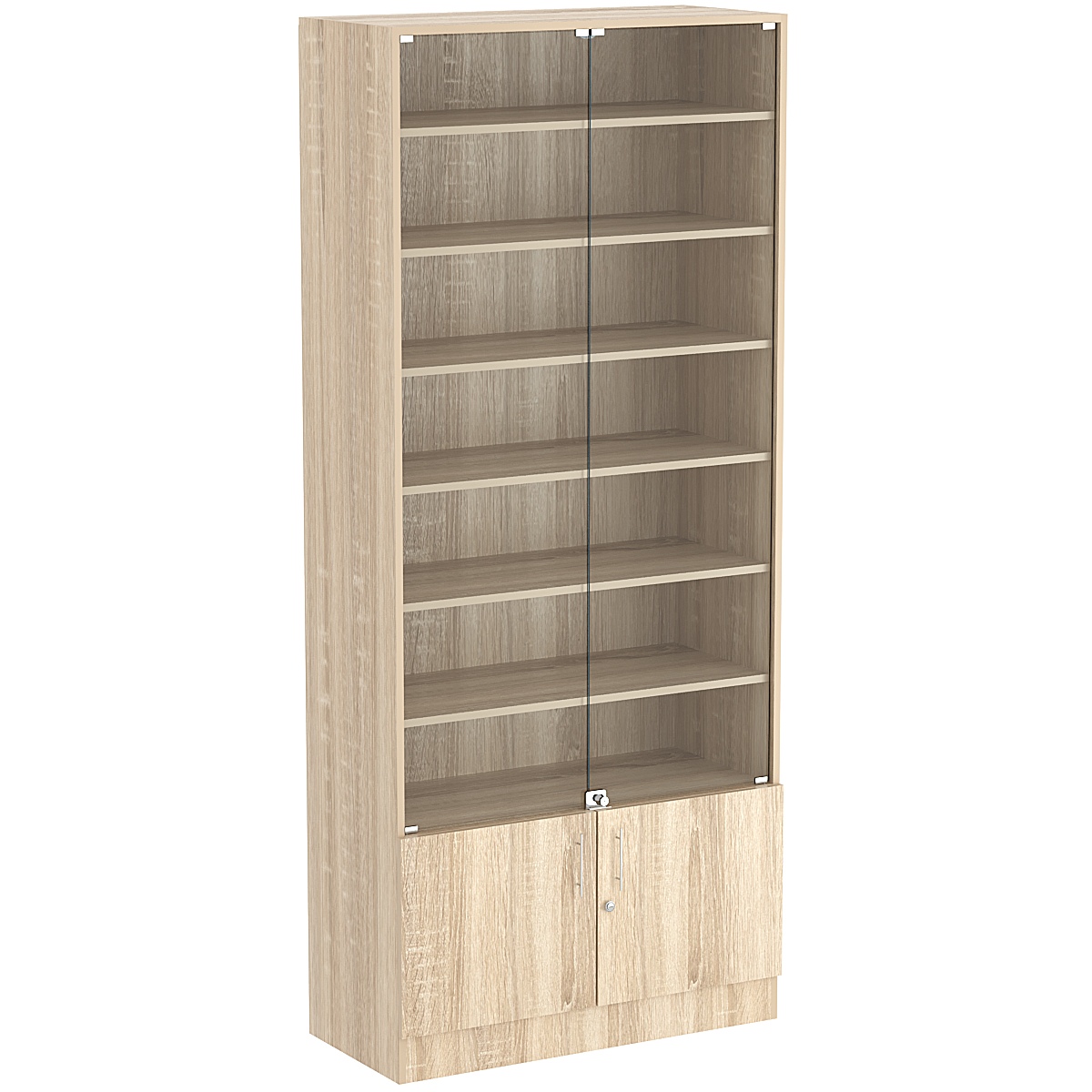 Торговая витрина Level №14-6п с 6-ю полками из ДСП 400х900мм Дуб Сонома