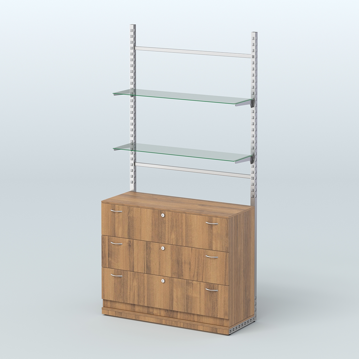 Система ЭЛЕГАНТ №9 без ДСП с тумбой T13 (1200 мм) Орех