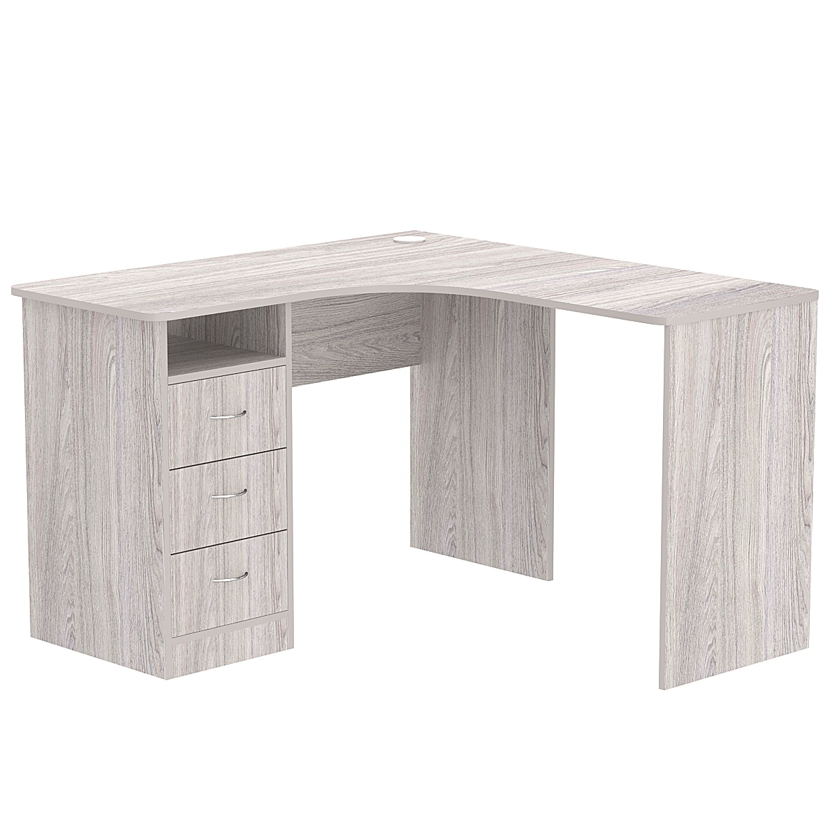 Стол угловой с ящиками СУ-01-Л (левосторонний) Ясень Анкор светлый - U31104