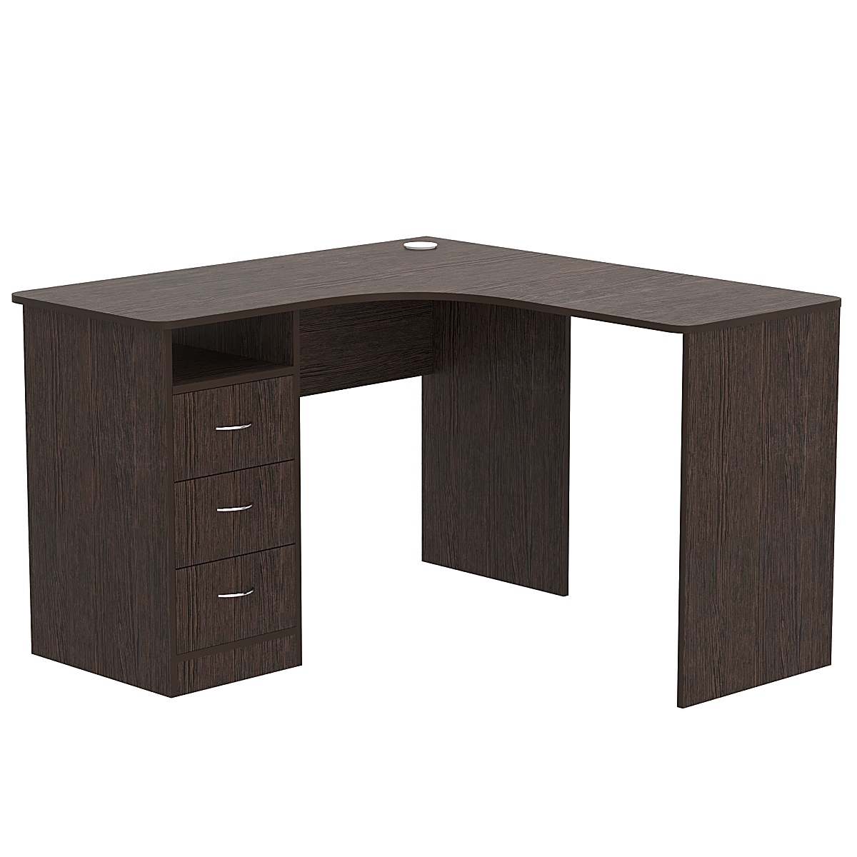 Стол угловой с ящиками СУ-01-Л (левосторонний) Дуб Венге