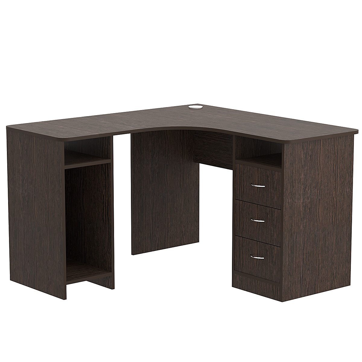 Стол угловой с ящиками СУ-03-П (правосторонний) Дуб Венге