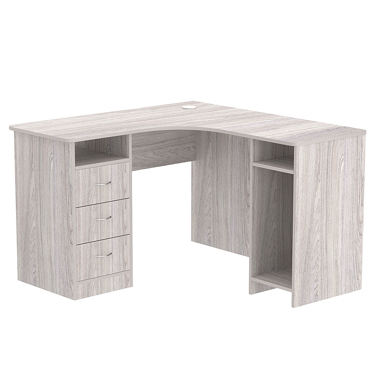 Стол угловой с ящиками СУ-03-Л (левосторонний) Ясень Анкор светлый - U31104